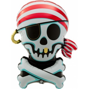 Pirate Jolly Roger Skull & Crossbones Balloon